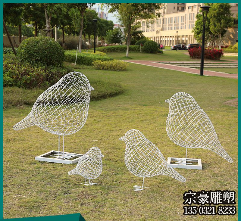 鐵藝編織鏤空小鳥(niǎo)雕塑擺件 鐵藝編織鏤空小鳥(niǎo)雕塑擺件